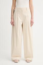 A. L. C A. L. C. nadrág Ryder bézs, magas derekú széles, 2PANT01145 - bézs 34