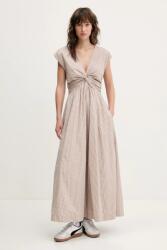 Abercrombie & Fitch ruha bézs, maxi, harang alakú, KI159-5581 - bézs S