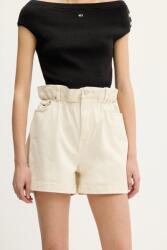 Tommy Jeans rövidnadrág bézs, sima, magas derekú, DW0DW21656 - bézs 26
