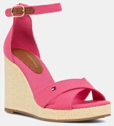 Tommy Hilfiger szandál FLAG HIGH WEDGE ESPAD CRISSCROSS rózsaszín, FW0FW08661 - rózsaszín Női 36