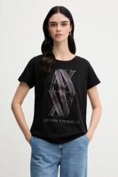 Giorgio Armani pamut póló női, fekete, XW000515 AF10359 - fekete L