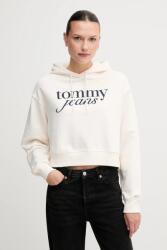 Tommy Hilfiger pamut melegítőfelső bézs, nyomott mintás, kapucnis, DW0DW20306 - bézs M