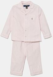 Ralph Lauren gyerek pamut pizsama 2 db rózsaszín, mintás, 3P0198 - rózsaszín 104-110