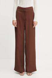 Marciano Guess nadrág vászonkeverékből GRETA barna, magas derekú egyenes, 5GGB21 7316A - barna 42