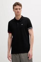Tommy Jeans pamut póló fekete, sima, DM0DM21306 - fekete S