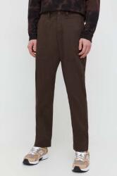 Abercrombie & Fitch pamut nadrág barna, egyenes - barna 30/30