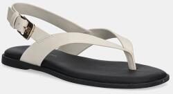 Tommy Hilfiger bőr szandál COLOR BLOCK THONG FLAT SANDAL - bézs Női 40