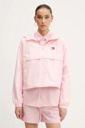 Tommy Jeans rövid kabát rózsaszín, átmeneti, oversize, DW0DW20672 - rózsaszín S - answear - 31 990 Ft
