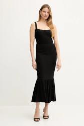 GUESS ruha FLEUR fekete, midi, testhezálló, W5GK20 WH4S2 - fekete S