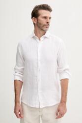 Benetton len ing olasz galléros, fehér, slim, 5BKUUQ04Q - fehér L