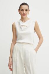 HUGO BOSS selyemblúz bézs, sima, 50537652 - bézs 42