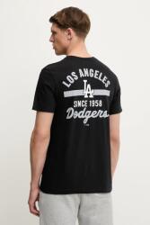 Nike pamut póló Los Angeles Dodgers fekete, nyomott mintás, N199-00A-LD-9UX - fekete M