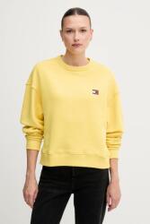 Tommy Hilfiger pamut melegítőfelső fehér, női, sima, DW0DW19408 - sárga L