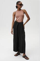 Undress Code nadrág Giselle Pants fekete, magas derekú széles, 884 - fekete S