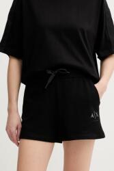 Armani Exchange pamut rövidnadrág fekete, nyomott mintás, magas derekú, XW000498 AF12739 - fekete XL