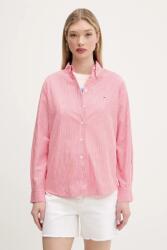 Tommy Hilfiger pamut ing galléros, rózsaszín, relaxed, DW0DW20290 - rózsaszín L