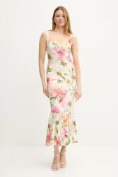 GUESS ruha FLEUR bézs, midi, testhezálló, W5GK20 WH4S2 - bézs XS