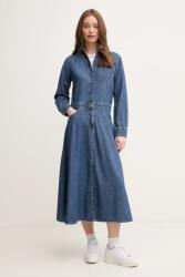 Benetton farmerruha midi, egyenes, 4RZKDV0B5 - kék XS - answear - 41 990 Ft