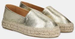 Answear Lab bőr espadrilles sárga, platformos - arany Női 37