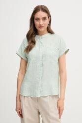 Tommy Hilfiger len ing állógalléros, zöld, relaxed, WW0WW44715 - zöld 36