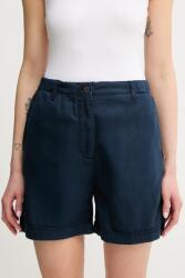 Tommy Hilfiger rövidnadrág sötétkék, sima, magas derekú, WW0WW44762 - sötétkék 36