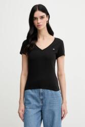 Tommy Jeans pamut póló 2 db női, fekete, DW0DW21367 - fekete XS