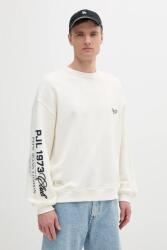 Pepe Jeans pamut melegítőfelső COLVILLE CREW bézs, nyomott mintás, PM582841 - bézs L