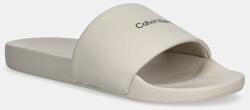 Calvin Klein papucs POOL SLIDE W/ CK SQUARE bézs, HM0HM01754 - bézs Férfi 46