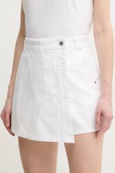 Pepe Jeans farmer szoknya és nadrág REGULAR SKORT HW fehér, sima, magas derekú, PL801187TC0 - fehér 26