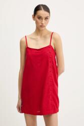 Abercrombie & Fitch vászon ruha piros, mini, egyenes, KI159-5573 - piros XL