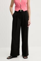 Giorgio Armani nadrág fekete, magas derekú széles, XW000437 AF12749 - fekete 38