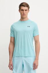 Under Armour edzős póló Tech Textured melange, 1382796 - türkiz S