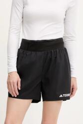 adidas TERREX sport rövidnadrág Xperior fekete, nyomott mintás, magas derekú, JF1255 - fekete M