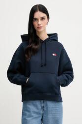 Tommy Hilfiger pamut melegítőfelső sötétkék, női, nyomott mintás, kapucnis, DW0DW19414 - sötétkék XL