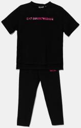 EA7 Emporio Armani gyerek pamut melegítő szett fekete, 7G000071 AF12503 - fekete 160