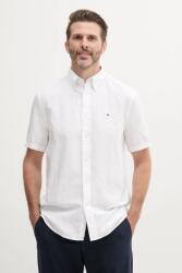 Tommy Hilfiger lenvászon ing legombolt galléros, fehér, regular, MW0MW40703 - fehér XXL