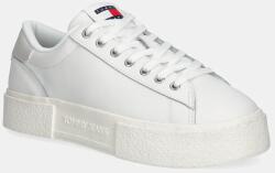 Tommy Hilfiger bőr sportcipő TJW FLATFORM SNEAKER fehér, EN0EN02698 - fehér Női 41