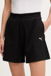 PUMA rövidnadrág fekete, sima, magas derekú, 685026 - fekete M