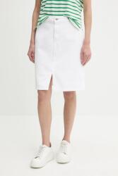 Tommy Hilfiger pamut szoknya fehér, mini, ceruza fazonú, WW0WW44391 - fehér 36