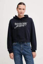 Tommy Hilfiger pamut melegítőfelső sötétkék, nyomott mintás, kapucnis, DW0DW20306 - sötétkék M