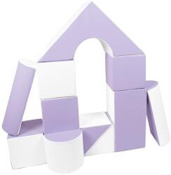 Vell Bile de spumă - set de construcție uriaș, 11 bucăți, alb-lila