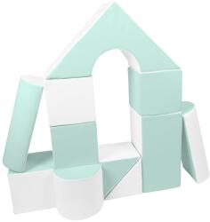 Vell Blocuri din spumă - set de construcție uriaș 11buc white-mint