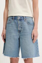 Abercrombie & Fitch farmer rövidnadrág sima, magas derekú, KI149-5122 - kék 30