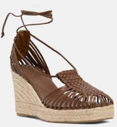 Weekend Max Mara bőr espadrilles QUIRINO barna, éksarkú, 2515521115600 - barna Női 37