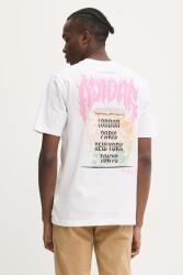 adidas Originals pamut póló Q12 TS DEATH bézs, férfi, nyomott mintás, JD0665 - fehér L