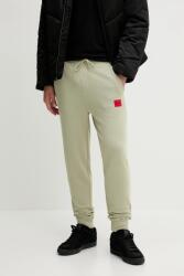 HUGO BOSS pamut melegítőnadrág zöld, melange, 50447963 - zöld XL
