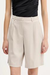 Abercrombie & Fitch rövidnadrág bézs, sima, magas derekú, KI149-5182 - bézs 32