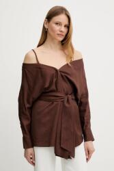 GUESS felső GRETA barna, sima, 5GGH37 7316A - barna 38