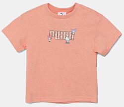 PUMA gyerek pamut póló HELLO KITTY & FRIENDS Relaxed Graphic Tee narancssárga, 630062 - narancssárga 122