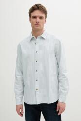 Barbour pamut ing Fenfield Oxford Stripe Relaxed Fit Shirt galléros, türkiz, relaxed, MSH5586 - türkiz M